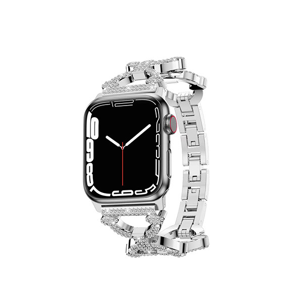 Green Lion Bello Crystal Silver With Stras Apple Watch Strap 38/40/41MM, mobiles, lebanon, samsung, iphones, new, used, laptops, computers, huawei, phone, mobile prices in lebanon,mobile prices