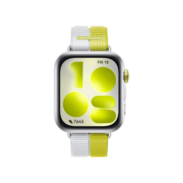 Huawei Watch FIT 5 Silver Green- Nailon Strap - mobile shop in Hamra, Beirut, Lebanon. New and used phones, iPhone, Samsung, Huawei, Xiaomi, Oppo, Realme, Honor, Google Pixel, tablets, laptops, computers, and accessories. متجر موبايلات في الحمرا، بيروت، لبنان. هواتف جديدة ومستعملة، آيفون، سامسونج، هواوي، شاومي، أوبو، ريلمي، هونر، جوجل بيكسل، أجهزة لوحية، لابتوبات، كمبيوترات، واكسسوارات.