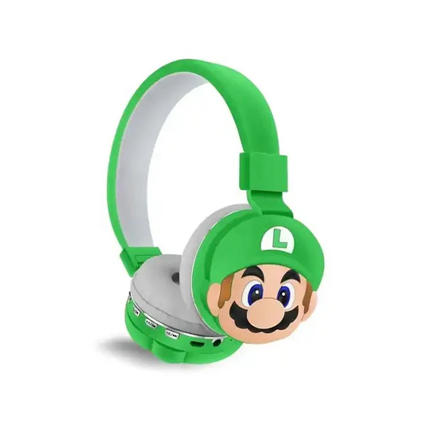Cartoon Headset Super Mario Kid Wireless Headphones AH-806Q-Green, mobiles, lebanon, samsung, iphones, new, used, laptops, computers, huawei, phone, mobile prices in lebanon,mobile prices