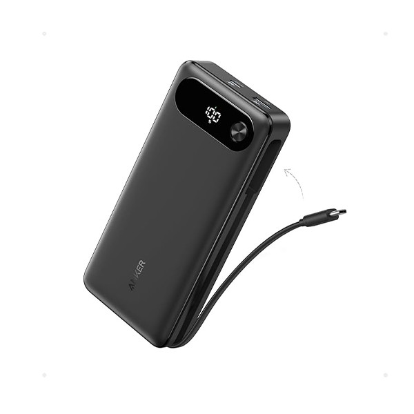 Anker Power Bank 20K 87W Builtin USB-C Cable Black, mobiles, lebanon, samsung, iphones, new, used, laptops, computers, huawei, phone, mobile prices in lebanon,mobile prices