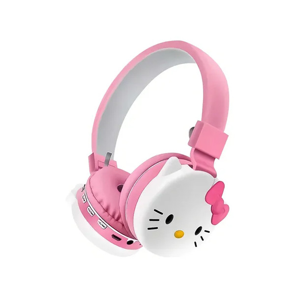 Cartoon Headset Bluetooth Hello Kitty Wireless AH-806D Pink, mobiles, lebanon, samsung, iphones, new, used, laptops, computers, huawei, phone, mobile prices in lebanon,mobile prices