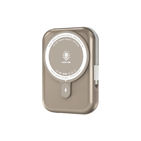 Green Lion Monaco Magsafe  10000mah Power Bank -  Titanium Gold, mobiles, lebanon, samsung, iphones, new, used, laptops, computers, huawei, phone, mobile prices in lebanon,mobile prices