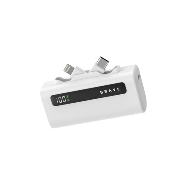 Brave Mini Portable Power bank 5000mAh White BP-22P, mobiles, lebanon, samsung, iphones, new, used, laptops, computers, huawei, phone, mobile prices in lebanon,mobile prices