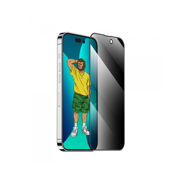 Green Lion 3d Silicone Privacy Hd Glass Screen Protector Black For Iphone 14 Pro Max, mobiles, lebanon, samsung, iphones, new, used, laptops, computers, huawei, phone, mobile prices in lebanon,mobile prices