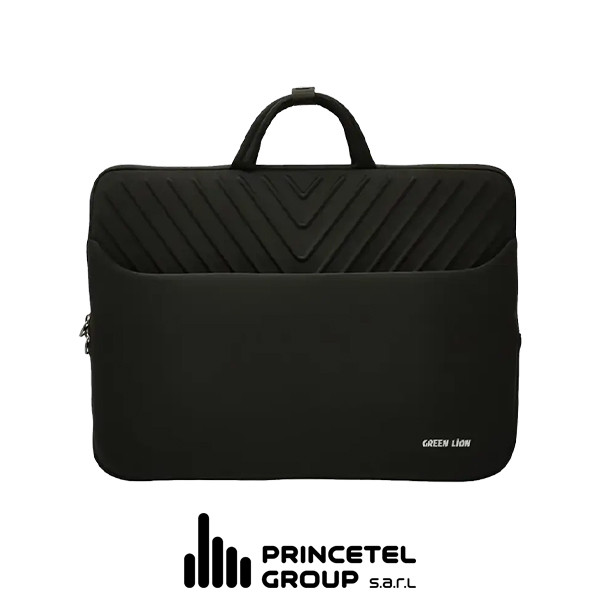 Green Lion Orbit Sleeve Laptop  Bag  - Black - mobile shop in Hamra, Beirut, Lebanon. New and used phones, iPhone, Samsung, Huawei, Xiaomi, Oppo, Realme, Honor, Google Pixel, tablets, laptops, computers, and accessories. متجر موبايلات في الحمرا، بيروت، لبنان. هواتف جديدة ومستعملة، آيفون، سامسونج، هواوي، شاومي، أوبو، ريلمي، هونر، جوجل بيكسل، أجهزة لوحية، لابتوبات، كمبيوترات، واكسسوارات.