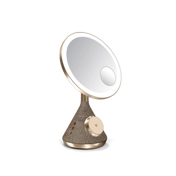 Porodo Zoomed Mirror Magnetic Charger with Speaker Gold, mobiles, lebanon, samsung, iphones, new, used, laptops, computers, huawei, phone, mobile prices in lebanon,mobile prices