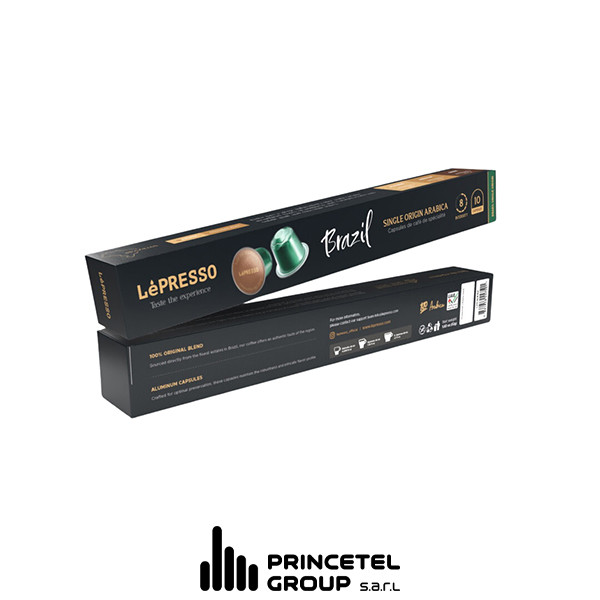 Lepresso Aluminum Capsules Nespresso 10pc Brazil - mobile shop in Hamra, Beirut, Lebanon. New and used phones, iPhone, Samsung, Huawei, Xiaomi, Oppo, Realme, Honor, Google Pixel, tablets, laptops, computers, and accessories. متجر موبايلات في الحمرا، بيروت، لبنان. هواتف جديدة ومستعملة، آيفون، سامسونج، هواوي، شاومي، أوبو، ريلمي، هونر، جوجل بيكسل، أجهزة لوحية، لابتوبات، كمبيوترات، واكسسوارات.