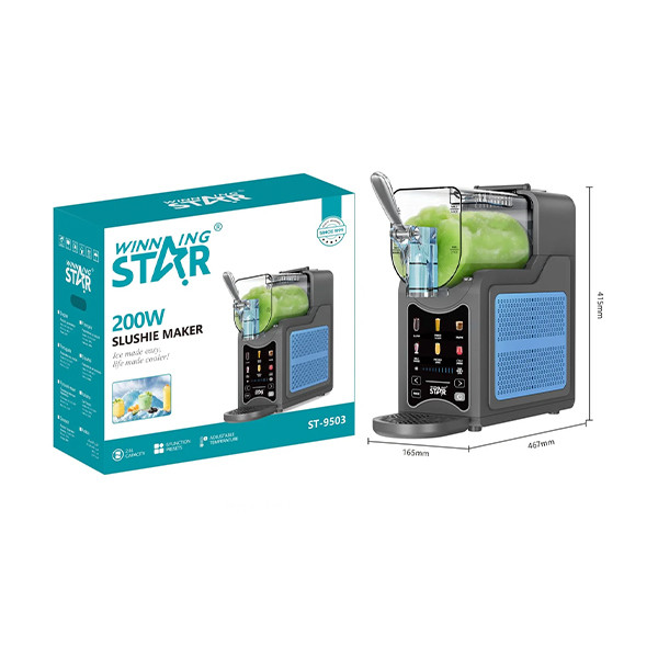 Winning Star 200W Slushie Maker ST-9503 - mobile shop in Hamra, Beirut, Lebanon. New and used phones, iPhone, Samsung, Huawei, Xiaomi, Oppo, Realme, Honor, Google Pixel, tablets, laptops, computers, and accessories. متجر موبايلات في الحمرا، بيروت، لبنان. هواتف جديدة ومستعملة، آيفون، سامسونج، هواوي، شاومي، أوبو، ريلمي، هونر، جوجل بيكسل، أجهزة لوحية، لابتوبات، كمبيوترات، واكسسوارات.