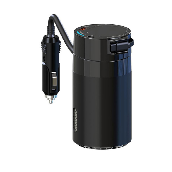 Powerology 200W Car Power Inverter With Universal AC Socket and Type C Retractable Cab - mobile shop in Hamra, Beirut, Lebanon. New and used phones, iPhone, Samsung, Huawei, Xiaomi, Oppo, Realme, Honor, Google Pixel, tablets, laptops, computers, and accessories. متجر موبايلات في الحمرا، بيروت، لبنان. هواتف جديدة ومستعملة، آيفون، سامسونج، هواوي، شاومي، أوبو، ريلمي، هونر، جوجل بيكسل، أجهزة لوحية، لابتوبات، كمبيوترات، واكسسوارات.