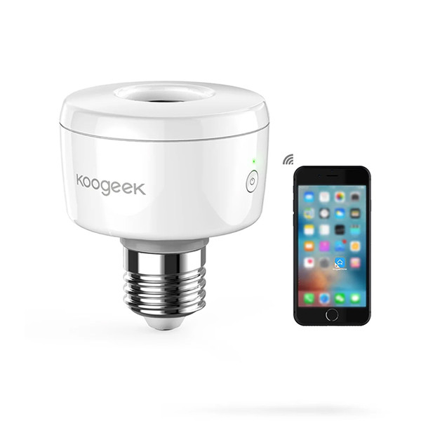 Koogeek Wi-Fi Enabled Smart Socket E26 Light Bulb Adapter Works with Apple HomeKit Support Siri Voice Control - mobile shop in Hamra, Beirut, Lebanon. New and used phones, iPhone, Samsung, Huawei, Xiaomi, Oppo, Realme, Honor, Google Pixel, tablets, laptops, computers, and accessories. متجر موبايلات في الحمرا، بيروت، لبنان. هواتف جديدة ومستعملة، آيفون، سامسونج، هواوي، شاومي، أوبو، ريلمي، هونر، جوجل بيكسل، أجهزة لوحية، لابتوبات، كمبيوترات، واكسسوارات.