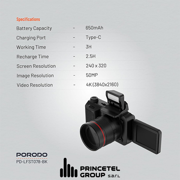 Porodo Mini Camera 64GB Memory Black - mobile shop in Hamra, Beirut, Lebanon. New and used phones, iPhone, Samsung, Huawei, Xiaomi, Oppo, Realme, Honor, Google Pixel, tablets, laptops, computers, and accessories. متجر موبايلات في الحمرا، بيروت، لبنان. هواتف جديدة ومستعملة، آيفون، سامسونج، هواوي، شاومي، أوبو، ريلمي، هونر، جوجل بيكسل، أجهزة لوحية، لابتوبات، كمبيوترات، واكسسوارات.
