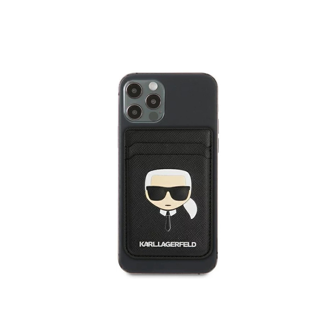 Karl Lagerfeld Head Wallet Magnetic Card Holder Compatible with MagSafe - Black, mobiles, lebanon, samsung, iphones, new, used, laptops, computers, huawei, phone, mobile prices in lebanon,mobile prices