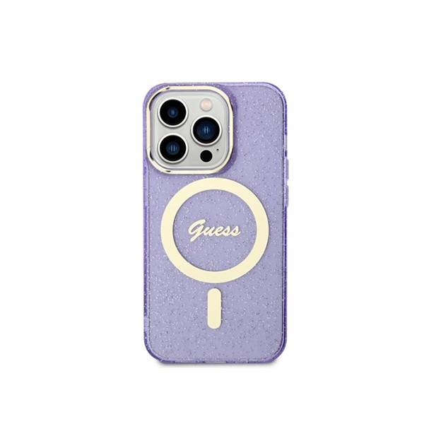 Guess Magsafe IML Glitter Gradient Hard Case For iPhone 16 Pro - Purple, mobiles, lebanon, samsung, iphones, new, used, laptops, computers, huawei, phone, mobile prices in lebanon,mobile prices