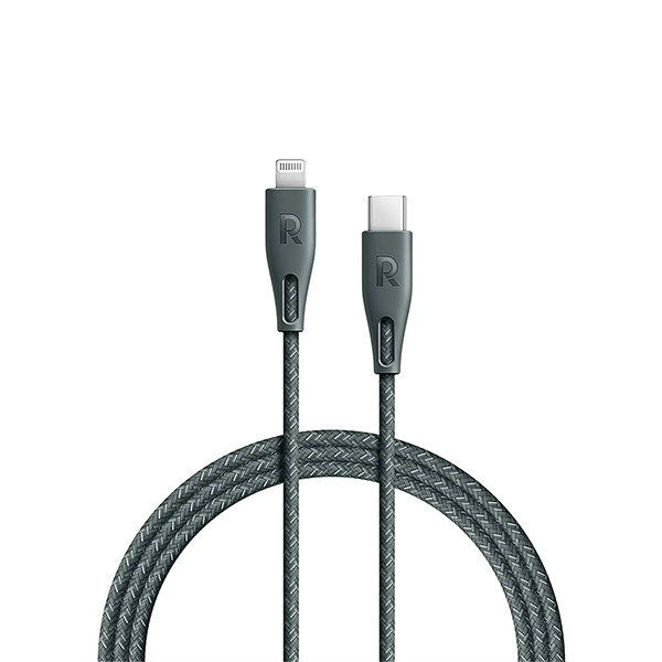 Ravpower Nylon Braided Type-C to Lightning Light Green Cable RP-CB1005BLK (2m/6.6ft), mobiles, lebanon, samsung, iphones, new, used, laptops, computers, huawei, phone, mobile prices in lebanon,mobile prices