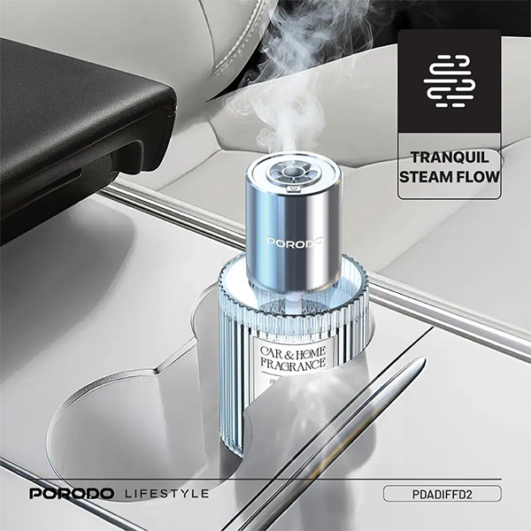 Porodo Grasse 200mah 120ML Aroma Diffuser - mobile shop in Hamra, Beirut, Lebanon. New and used phones, iPhone, Samsung, Huawei, Xiaomi, Oppo, Realme, Honor, Google Pixel, tablets, laptops, computers, and accessories. متجر موبايلات في الحمرا، بيروت، لبنان. هواتف جديدة ومستعملة، آيفون، سامسونج، هواوي، شاومي، أوبو، ريلمي، هونر، جوجل بيكسل، أجهزة لوحية، لابتوبات، كمبيوترات، واكسسوارات.