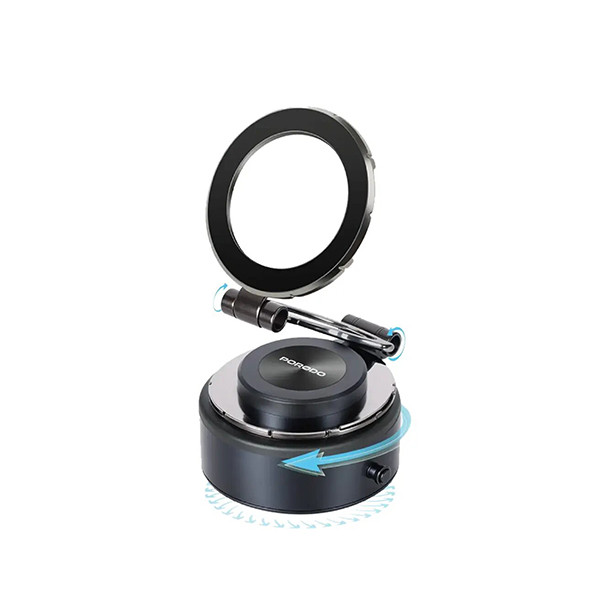 Porodo Electric 360 Foldable Magsafe Holder Black, mobiles, lebanon, samsung, iphones, new, used, laptops, computers, huawei, phone, mobile prices in lebanon,mobile prices