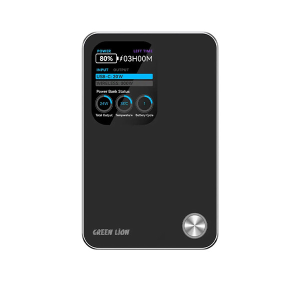 Green Lion G Mag 3 IN 1 5000mAh Power Bank PD  20W - Black - mobile shop in Hamra, Beirut, Lebanon. New and used phones, iPhone, Samsung, Huawei, Xiaomi, Oppo, Realme, Honor, Google Pixel, tablets, laptops, computers, and accessories. متجر موبايلات في الحمرا، بيروت، لبنان. هواتف جديدة ومستعملة، آيفون، سامسونج، هواوي، شاومي، أوبو، ريلمي، هونر، جوجل بيكسل، أجهزة لوحية، لابتوبات، كمبيوترات، واكسسوارات.