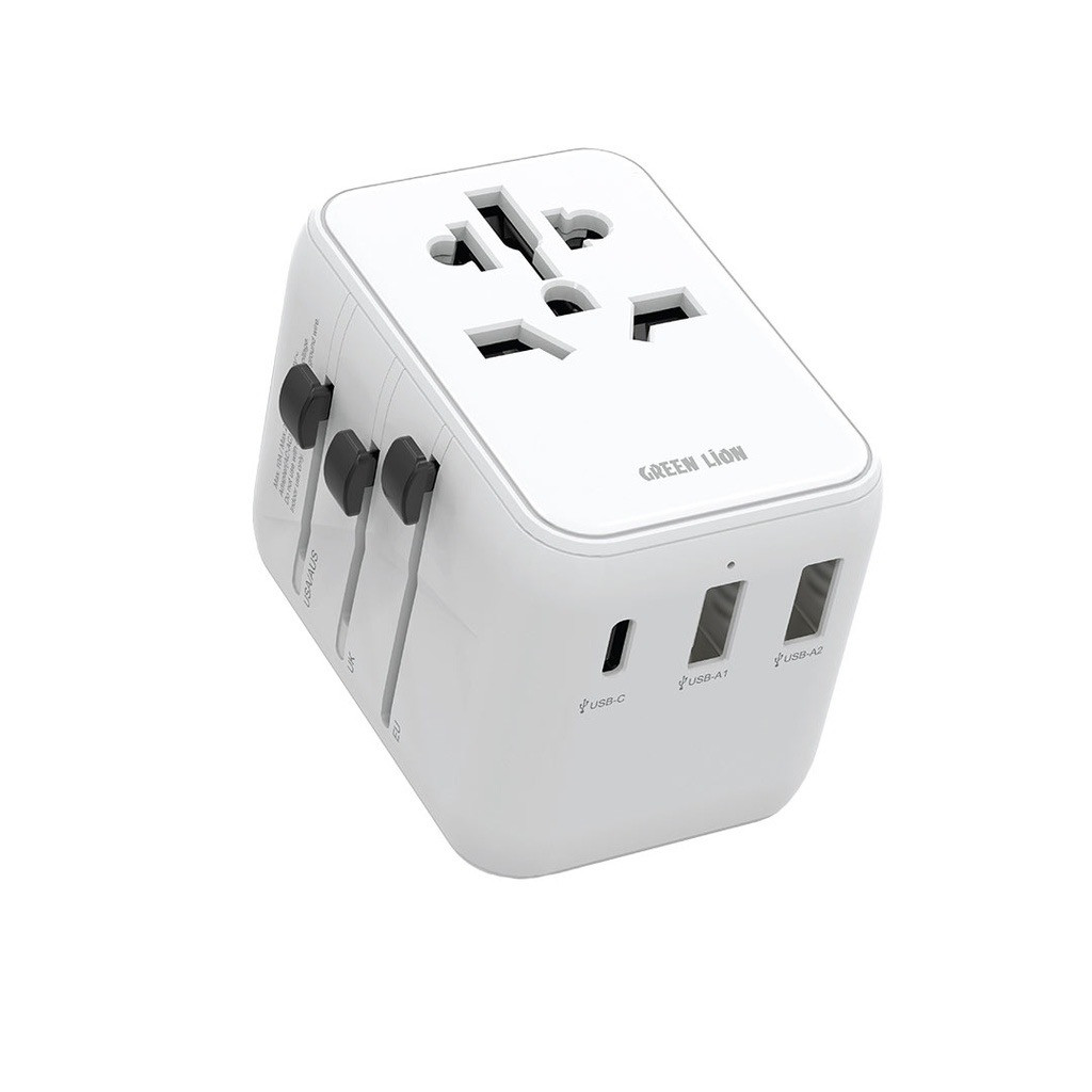 green lion 20W Universal travel adapter- white, mobiles, lebanon, samsung, iphones, new, used, laptops, computers, huawei, phone, mobile prices in lebanon,mobile prices