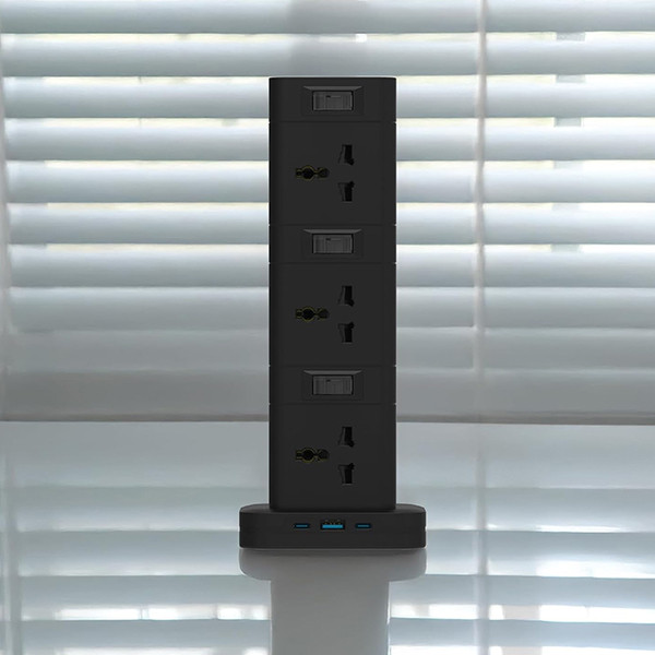 Porodo PD20W QC 3.0 1A + 2 Type C Socket Tower 3M - Black - mobile shop in Hamra, Beirut, Lebanon. New and used phones, iPhone, Samsung, Huawei, Xiaomi, Oppo, Realme, Honor, Google Pixel, tablets, laptops, computers, and accessories. متجر موبايلات في الحمرا، بيروت، لبنان. هواتف جديدة ومستعملة، آيفون، سامسونج، هواوي، شاومي، أوبو، ريلمي، هونر، جوجل بيكسل، أجهزة لوحية، لابتوبات، كمبيوترات، واكسسوارات.