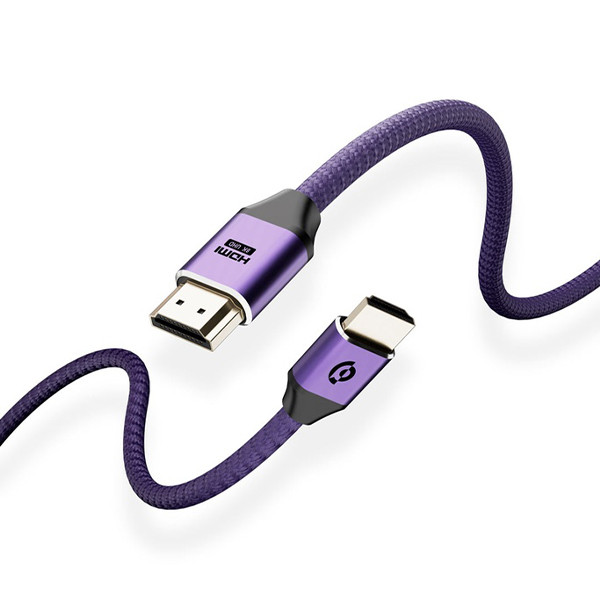 Powerology 8k HDM to HDMI Braided Cable 3m Purple, mobiles, lebanon, samsung, iphones, new, used, laptops, computers, huawei, phone, mobile prices in lebanon,mobile prices