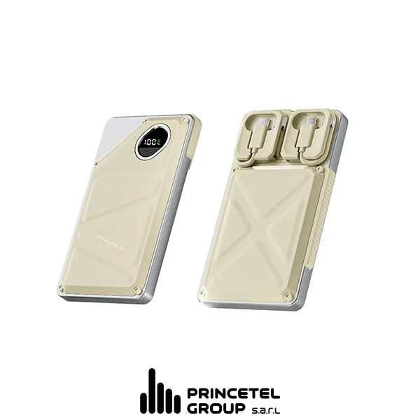 Porodo 20000mAh   Powerbank 2xType-C, USB A and Type C and  Digital Display with C &  Lightning Cable- White - mobile shop in Hamra, Beirut, Lebanon. New and used phones, iPhone, Samsung, Huawei, Xiaomi, Oppo, Realme, Honor, Google Pixel, tablets, laptops, computers, and accessories. متجر موبايلات في الحمرا، بيروت، لبنان. هواتف جديدة ومستعملة، آيفون، سامسونج، هواوي، شاومي، أوبو، ريلمي، هونر، جوجل بيكسل، أجهزة لوحية، لابتوبات، كمبيوترات، واكسسوارات.