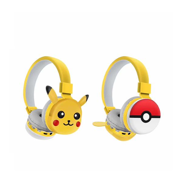 Cartoon Headset Bluetooth Pikachu Children's AH-806X -Yellow - mobile shop in Hamra, Beirut, Lebanon. New and used phones, iPhone, Samsung, Huawei, Xiaomi, Oppo, Realme, Honor, Google Pixel, tablets, laptops, computers, and accessories. متجر موبايلات في الحمرا، بيروت، لبنان. هواتف جديدة ومستعملة، آيفون، سامسونج، هواوي، شاومي، أوبو، ريلمي، هونر، جوجل بيكسل، أجهزة لوحية، لابتوبات، كمبيوترات، واكسسوارات.