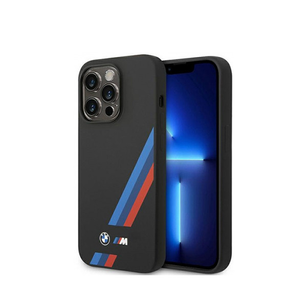 Case BMW iPhone 14 Pro Max 6,7" black Silicone Slanted Sttripes (BMHCP14X22SOTK), mobiles, lebanon, samsung, iphones, new, used, laptops, computers, huawei, phone, mobile prices in lebanon,mobile prices