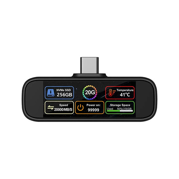 Powerology Vaultx 256Gb Phone Mini Portable SSD Drive With TFT LCD Display - Black - mobile shop in Hamra, Beirut, Lebanon. New and used phones, iPhone, Samsung, Huawei, Xiaomi, Oppo, Realme, Honor, Google Pixel, tablets, laptops, computers, and accessories. متجر موبايلات في الحمرا، بيروت، لبنان. هواتف جديدة ومستعملة، آيفون، سامسونج، هواوي، شاومي، أوبو، ريلمي، هونر، جوجل بيكسل، أجهزة لوحية، لابتوبات، كمبيوترات، واكسسوارات.