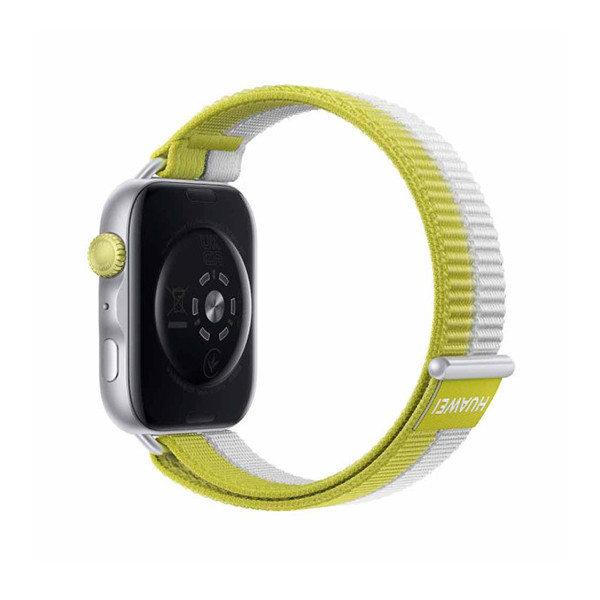 Huawei Watch FIT 5 Silver Green- Nailon Strap - mobile shop in Hamra, Beirut, Lebanon. New and used phones, iPhone, Samsung, Huawei, Xiaomi, Oppo, Realme, Honor, Google Pixel, tablets, laptops, computers, and accessories. متجر موبايلات في الحمرا، بيروت، لبنان. هواتف جديدة ومستعملة، آيفون، سامسونج، هواوي، شاومي، أوبو، ريلمي، هونر، جوجل بيكسل، أجهزة لوحية، لابتوبات، كمبيوترات، واكسسوارات.