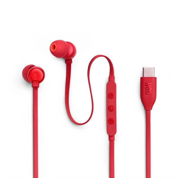 JBL T310C USB-C Wired Earphones - Red, mobiles, lebanon, samsung, iphones, new, used, laptops, computers, huawei, phone, mobile prices in lebanon,mobile prices
