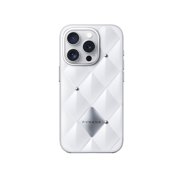 PYNANA Metal Diamond Series Phone Case for iP 16 Pro Max 6.9"-white, mobiles, lebanon, samsung, iphones, new, used, laptops, computers, huawei, phone, mobile prices in lebanon,mobile prices