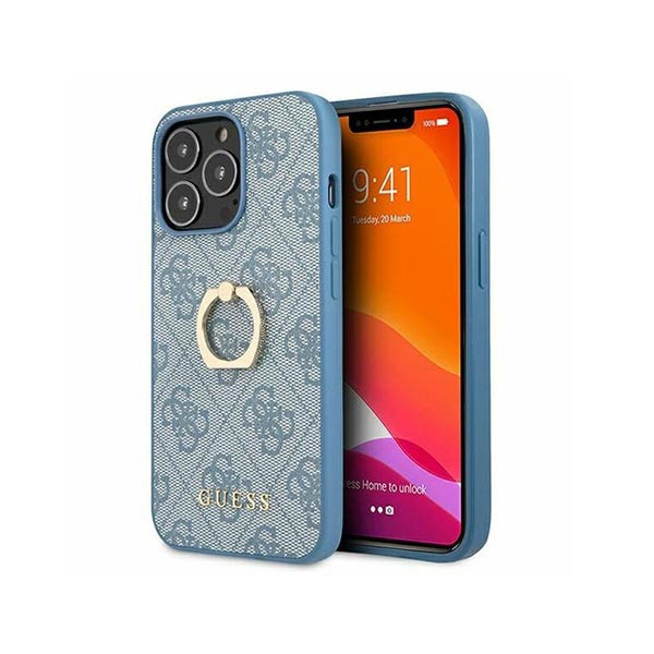 Guess iPhone 13 Pro / 13 6.1" blue/blue hardcase 4G with ring stand, mobiles, lebanon, samsung, iphones, new, used, laptops, computers, huawei, phone, mobile prices in lebanon,mobile prices