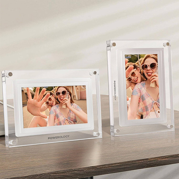 Powerology WiFi  Digital Photo Frame  Resolution:1024*600/1280*800 -  White - mobile shop in Hamra, Beirut, Lebanon. New and used phones, iPhone, Samsung, Huawei, Xiaomi, Oppo, Realme, Honor, Google Pixel, tablets, laptops, computers, and accessories. متجر موبايلات في الحمرا، بيروت، لبنان. هواتف جديدة ومستعملة، آيفون، سامسونج، هواوي، شاومي، أوبو، ريلمي، هونر، جوجل بيكسل، أجهزة لوحية، لابتوبات، كمبيوترات، واكسسوارات.