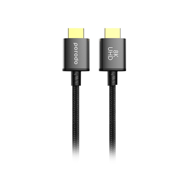 Porodo 8K HMDI PVC Cable 3M - Black, mobiles, lebanon, samsung, iphones, new, used, laptops, computers, huawei, phone, mobile prices in lebanon,mobile prices
