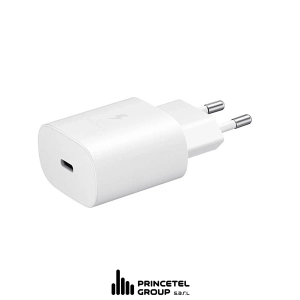 samsung Travel adapter 25W PD 2Pin With Type C To Type C Cable - White - mobile shop in Hamra, Beirut, Lebanon. New and used phones, iPhone, Samsung, Huawei, Xiaomi, Oppo, Realme, Honor, Google Pixel, tablets, laptops, computers, and accessories. متجر موبايلات في الحمرا، بيروت، لبنان. هواتف جديدة ومستعملة، آيفون، سامسونج، هواوي، شاومي، أوبو، ريلمي، هونر، جوجل بيكسل، أجهزة لوحية، لابتوبات، كمبيوترات، واكسسوارات.