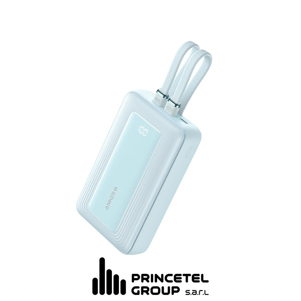 Anker Zolo Power bank 20K 30W Builtin USB-C and Lightening Cable Blue - mobile shop in Hamra, Beirut, Lebanon. New and used phones, iPhone, Samsung, Huawei, Xiaomi, Oppo, Realme, Honor, Google Pixel, tablets, laptops, computers, and accessories. متجر موبايلات في الحمرا، بيروت، لبنان. هواتف جديدة ومستعملة، آيفون، سامسونج، هواوي، شاومي، أوبو، ريلمي، هونر، جوجل بيكسل، أجهزة لوحية، لابتوبات، كمبيوترات، واكسسوارات.