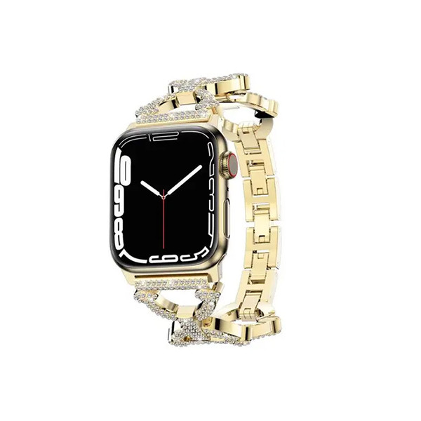 Green Lion Bello Crystal Gold With Stras Apple Watch Strap 42/44/45MM, mobiles, lebanon, samsung, iphones, new, used, laptops, computers, huawei, phone, mobile prices in lebanon,mobile prices