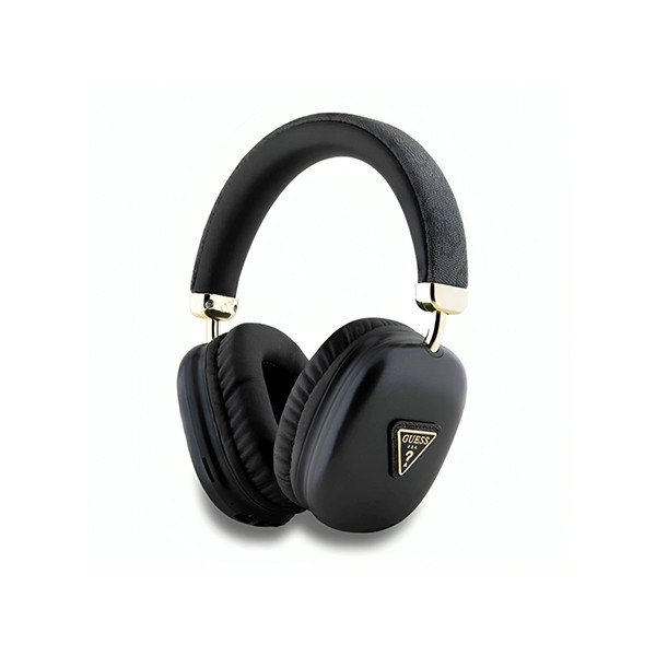 Guess 4G Bluetooth Headphones  with Gold Triangle Logo - Black, mobiles, lebanon, samsung, iphones, new, used, laptops, computers, huawei, phone, mobile prices in lebanon,mobile prices