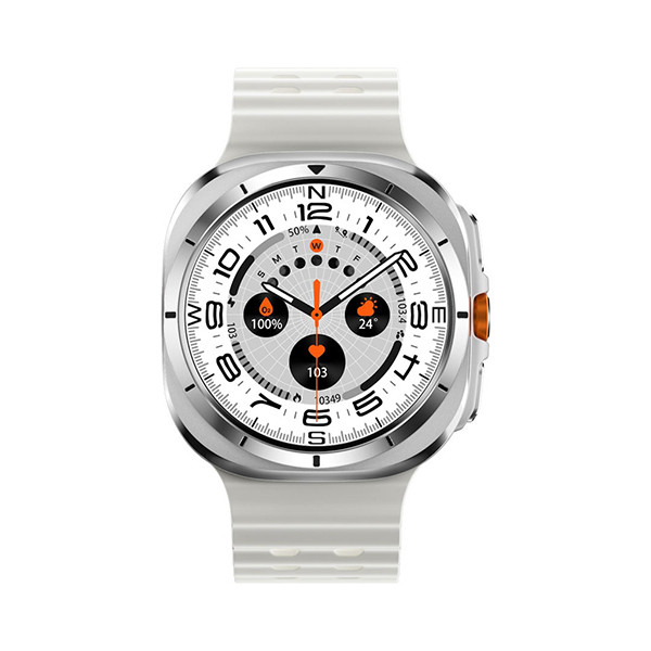 Porodo 'Voyager' Amoled 1.43" Smart Watch Grey Dial White Ocean Band 34mm - Silver - mobile shop in Hamra, Beirut, Lebanon. New and used phones, iPhone, Samsung, Huawei, Xiaomi, Oppo, Realme, Honor, Google Pixel, tablets, laptops, computers, and accessories. متجر موبايلات في الحمرا، بيروت، لبنان. هواتف جديدة ومستعملة، آيفون، سامسونج، هواوي، شاومي، أوبو، ريلمي، هونر، جوجل بيكسل، أجهزة لوحية، لابتوبات، كمبيوترات، واكسسوارات.
