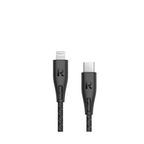 Ravpower Nylon Braided Type-C to Lightning Cable RP-CB1003GRN (0.3m/1ft), mobiles, lebanon, samsung, iphones, new, used, laptops, computers, huawei, phone, mobile prices in lebanon,mobile prices