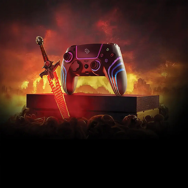 Porodo Gaming Shadowx Wireless PS5 Controller with Touchpad & Vibration-Black - mobile shop in Hamra, Beirut, Lebanon. New and used phones, iPhone, Samsung, Huawei, Xiaomi, Oppo, Realme, Honor, Google Pixel, tablets, laptops, computers, and accessories. متجر موبايلات في الحمرا، بيروت، لبنان. هواتف جديدة ومستعملة، آيفون، سامسونج، هواوي، شاومي، أوبو، ريلمي، هونر، جوجل بيكسل، أجهزة لوحية، لابتوبات، كمبيوترات، واكسسوارات.