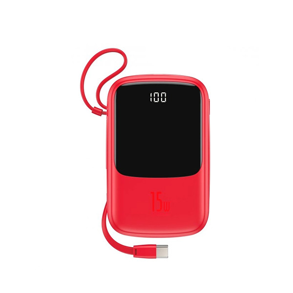 Baseus Q Pow 3A Power Bank 10000mah Type c - Red, mobiles, lebanon, samsung, iphones, new, used, laptops, computers, huawei, phone, mobile prices in lebanon,mobile prices