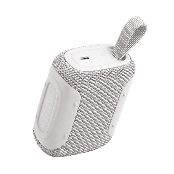 JBL Go 5 Portable Bluetooth Speaker- White - mobile shop in Hamra, Beirut, Lebanon. New and used phones, iPhone, Samsung, Huawei, Xiaomi, Oppo, Realme, Honor, Google Pixel, tablets, laptops, computers, and accessories. متجر موبايلات في الحمرا، بيروت، لبنان. هواتف جديدة ومستعملة، آيفون، سامسونج، هواوي، شاومي، أوبو، ريلمي، هونر، جوجل بيكسل، أجهزة لوحية، لابتوبات، كمبيوترات، واكسسوارات.