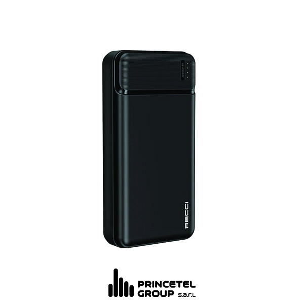 Recci power Bank burton 20000 mAh RPB-N17-Black - mobile shop in Hamra, Beirut, Lebanon. New and used phones, iPhone, Samsung, Huawei, Xiaomi, Oppo, Realme, Honor, Google Pixel, tablets, laptops, computers, and accessories. متجر موبايلات في الحمرا، بيروت، لبنان. هواتف جديدة ومستعملة، آيفون، سامسونج، هواوي، شاومي، أوبو، ريلمي، هونر، جوجل بيكسل، أجهزة لوحية، لابتوبات، كمبيوترات، واكسسوارات.