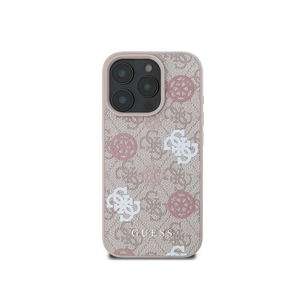 Guess PU 4G Design Hard Case With Peony For iPhone 16 Pro - Pink, mobiles, lebanon, samsung, iphones, new, used, laptops, computers, huawei, phone, mobile prices in lebanon,mobile prices