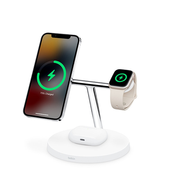 Belkin BoostCharge Pro 3-in-1 Wireless Charging Pad with MagSafe, mobiles, lebanon, samsung, iphones, new, used, laptops, computers, huawei, phone, mobile prices in lebanon,mobile prices