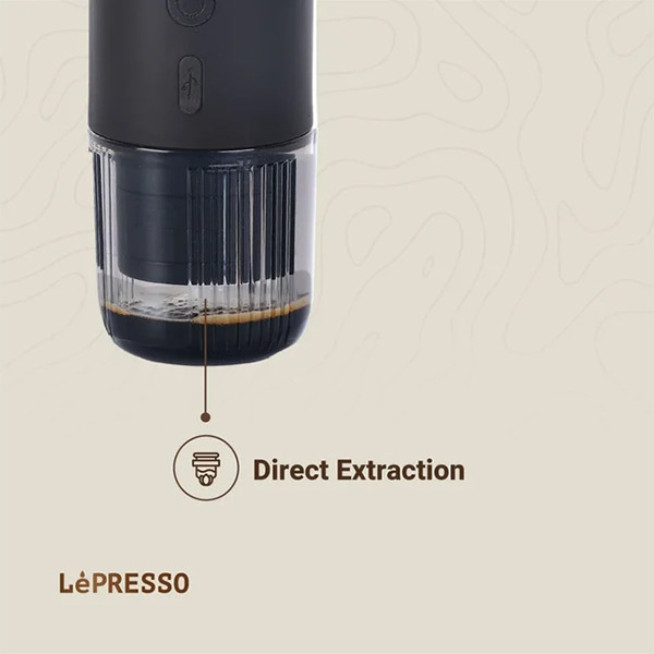 LePresso Portable  Espresso Machine With Thermal  Meter - Black - mobile shop in Hamra, Beirut, Lebanon. New and used phones, iPhone, Samsung, Huawei, Xiaomi, Oppo, Realme, Honor, Google Pixel, tablets, laptops, computers, and accessories. متجر موبايلات في الحمرا، بيروت، لبنان. هواتف جديدة ومستعملة، آيفون، سامسونج، هواوي، شاومي، أوبو، ريلمي، هونر، جوجل بيكسل، أجهزة لوحية، لابتوبات، كمبيوترات، واكسسوارات.