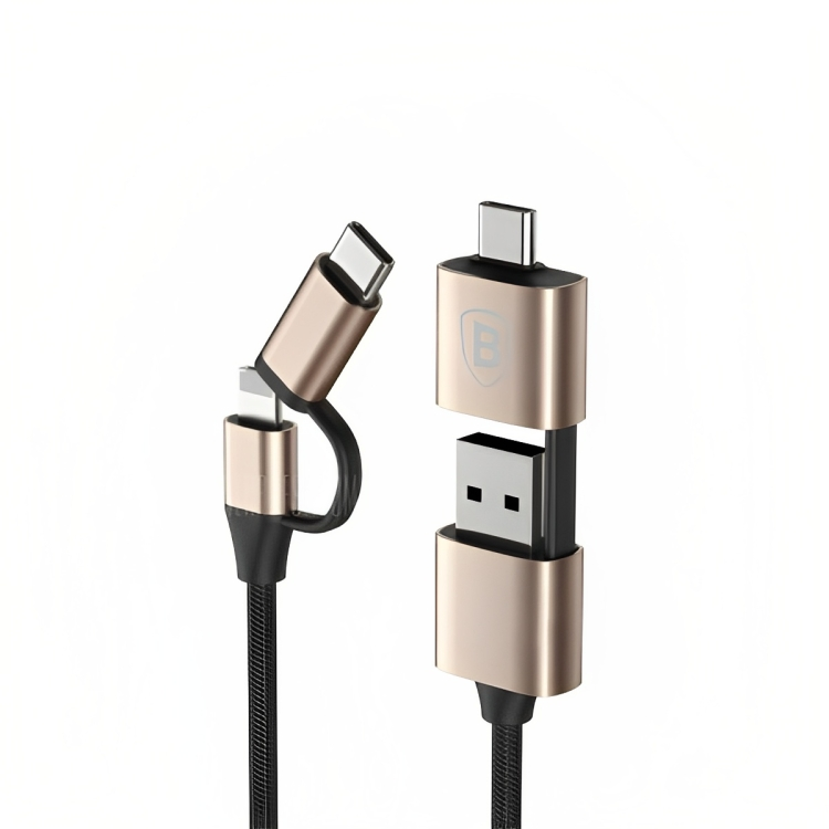 Baseus 5-1 MultiFunctional Cable Gold, mobiles, lebanon, samsung, iphones, new, used, laptops, computers, huawei, phone, mobile prices in lebanon,mobile prices