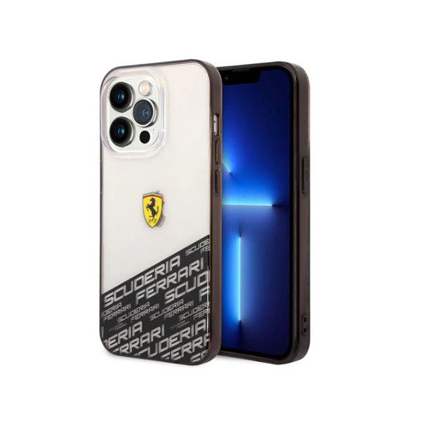 Ferrari PC/TPU IML Case with Bottom Scuderia Allover Print iPhone 14 Pro Max Compatibility - Silver, mobiles, lebanon, samsung, iphones, new, used, laptops, computers, huawei, phone, mobile prices in lebanon,mobile prices