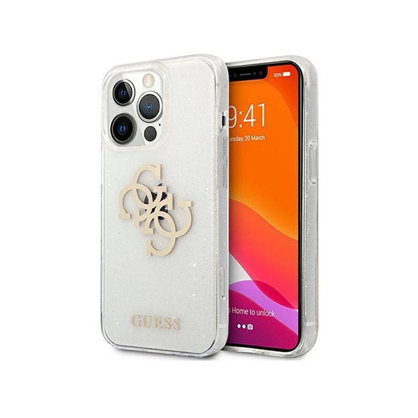 Case Guess iPhone 13 Pro / 13 6,1" transparent hard case Glitter 4G Big Logo, mobiles, lebanon, samsung, iphones, new, used, laptops, computers, huawei, phone, mobile prices in lebanon,mobile prices